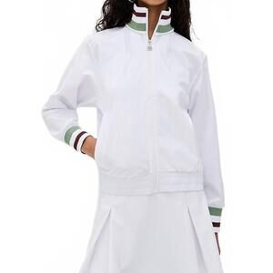 NEW VERONICA BEARD track long sleeve jacket in white